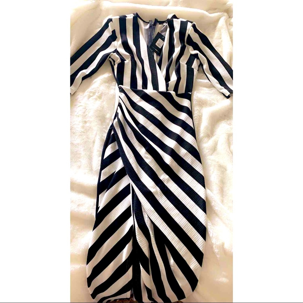 Black/White Midi Dress